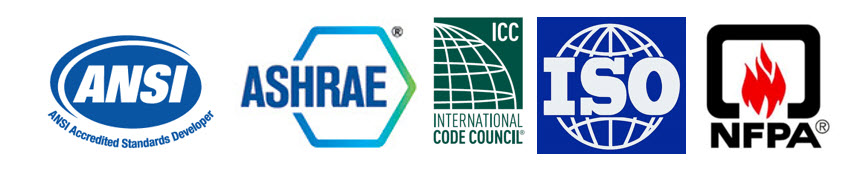 Logo panel - ANSI, ASHRA, ICC, ISO, NFPA
