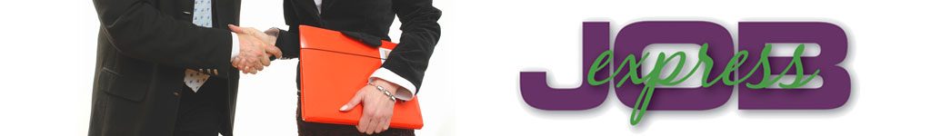Job Express Header with logo and hands shaking