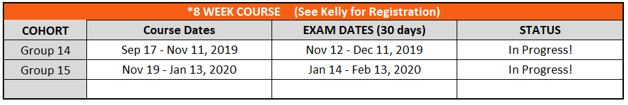 updated 8 week course sched